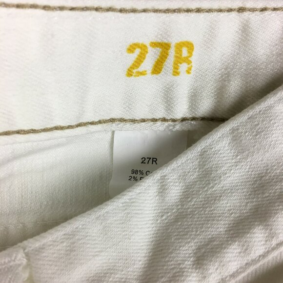 J Crew Jeans Womens Size 27 Matchstick White Denim Skinny 31" Inseam Low Rise - Picture 6 of 6